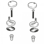 Roper Rhodes Define Deluxe Soft Close Toilet Seat Hinge & Fixing Set SP22586