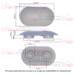 Pressalit Sway D 934 Toilet Seat Buffer Grey (Single) A4074