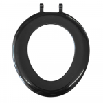 Celmac Saxon Standard Close Seat Only With Plastic Bottom Fix Hinge Black SSA61BL