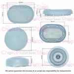 Armitage Shanks Saturn Toilet Seat & Cover Buffer Set Pacific Blue SV232PB