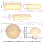 Twyford Entice EN7860 Replacement Seat Buffer Set - CHB1