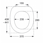 Pressalit 2000 Standard Close Top Fixing Toilet Seat & Cover Black 124001-UN4999