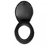 Celmac Sapphire Standard Close Toilet Seat & Cover With Bottom Fix Plastic Hinge Black SSP11BL