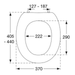 Pressalit Pinocchio Standard Close Bottom Fixing Toilet Seat & Cover White R37000-D92999