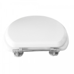 Celmac Cavalcade Standard Close Toilet Seat & Cover With Chrome Plated Brass Bar Hinge White SCL11WH