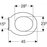 Geberit Selnova Round Comfort Bottom Fix Toilet Seat White 500.134.01.1