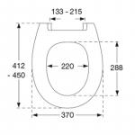Pressalit Calmo Soft Close Top Fixing Toilet Seat & Cover White 556000-D02999