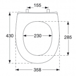 Pressalit Objecta Pro Polygiene Standard Close Bottom Fixing Toilet Seat & Cover White 990011-DF7999
