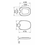 Vitra Plural Soft Close Quick Release Toilet Seat & Cover White With Copper Hinges 126-003-029