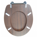 EuroShowers MDF Standard Close Toilet Seat & Cover Walnut Dark Brown 82984