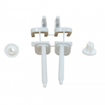 Bemis Jersey Standard Close Toilet Seat Hinge Set White HGHH7250000