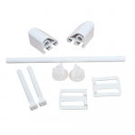 Celmac Cresent Adult Standard Close Open Front Toilet Seat Only With Plastic Hinge White SCX51WH