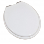Heritage Bathrooms Soft Close Quick Release Toilet Seat & Cover White Gloss With Chrome Hinges TSWGL101SC