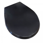 Celmac International Standard Close Toilet Seat & Cover With Plastic Bottom Fix Hinge Black SNL11BL