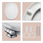 Carrara & Matta Asti STA-TITE Slow Closing White Toilet Seat & Cover 340580000