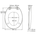 Carrara & Matta Asti STA-TITE Slow Closing White Toilet Seat & Cover 340580000