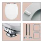 Carrara & Matta Danube Slow Closing White Toilet Seat & Cover 340300000