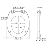 Carrara & Matta Danube Slow Closing White Toilet Seat & Cover 340300000