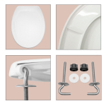 Carrara & Matta Jersey Standard Close STA-TITE Toilet Seat & Cover White 108064000