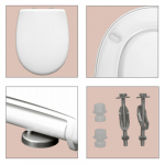Carrara & Matta Padova Soft Close STA-TITE Toilet Seat & Cover White 100115000