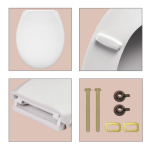 Carrara & Matta Shannon White Toilet Seat & Cover 108034000