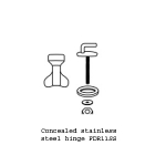 Celmac Concealed Stainless Steel Hinge Set FDR11SS