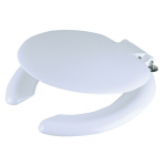 Celmac Crescent Adult A Standard Close Toilet Seat & Cover With Stainless Steel Hinge White SCR12WH