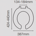 Celmac Crescent Adult A Standard Close Toilet Seat Only With Stainless Steel Hinge White SCR53WH