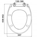 Celmac Flamenco Standard Close Toilet Seat & Cover With Plastic Hinge White 20120361