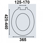 Celmac Neptune Shell Standard Close Toilet Seat & Cover With Plastic Hinge Bottom Fixing Pergamon SNE11PG