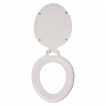 Celmac Saxon Standard Close Toilet Seat & Cover With Stainless Steel Bottom Fix Hinge White SSA12WH
