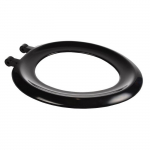 Celmac Saxon Standard Close Seat Only With Plastic Bottom Fix Hinge Black SSA61BL