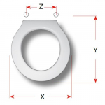Ceramica Ala Queen Replacement Toilet Seat Polyester Resin S457P01