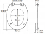 Choice Universal PRO Soft-Close Toilet Seat With Chrome Hinges CH.4100CL - Choice Of Colours