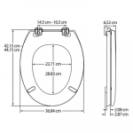 Choice Universal PRO Toilet Seat With Chrome Hinges CH.4100CP - Choice Of Colours