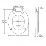 Choice Universal Toilet Seat & Cover With Standard Closure Plastic Hinge CH.5000AR-ChoiceOf Colours