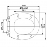 Choice Rainbow Grey Toilet Seat Soft-Close With Quick Release CH.507050