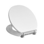 Choice Luxury Heavy Duty Moulded Wood Toilet Seat  & Cover CMSPMWH White