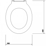Twyford Avalon Standard Close Toilet Seat Ring Only Grey AV7886GY