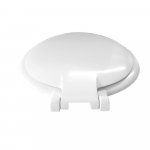 Celmac Saxon Standard Close Toilet Seat & Cover With Stainless Steel Bottom Fix Hinge White SSA12WH