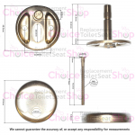 Pressalit Raja 410 Bottom Fixing Soft Close Quick Release Toilet Seat Hinge Set BL5999