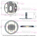 Villeroy & Boch Subway 2.0 Soft Close Toilet Seat Hinge Set 92233161