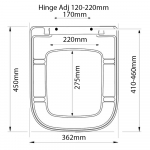 Choice Square S2 Soft Close Quick Release Toilet Seat & Cover White CH.506383