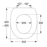 Pressalit Ergosit Standard Close Bottom Fixing Toilet Seat Without Cover White R29000-D92999