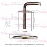 Duravit D-Code Compact Toilet Seat Hinge Set 0061391099