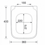 Pressalit Plan Soft Close Lift Off Top & Bottom Fixing Antibacterial Toilet Seat & Cover White 780000-D98999