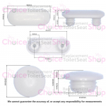Gala Street Urea Toilet Seat And Cover Buffer Set White 5427100