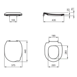 Armitage Shanks Contour 21 Splash 355mm Standard Close Toilet Seat & Cover Yellow S453679