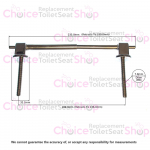 Geberit Selnova Toilet Seat Bar Hinge Set 598023000