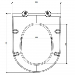BagnoDesign Teatro Slim Soft Close Toilet Seat And Cover White BDS-TEA-331R-C-WH